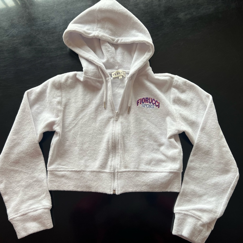 Fiorucci Sport Terry Crop Hoodie small